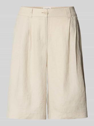 Christian Berg Loose Fit Bermudas aus reinem Leinen in Beige, Gr&ouml;&szlig;e 36