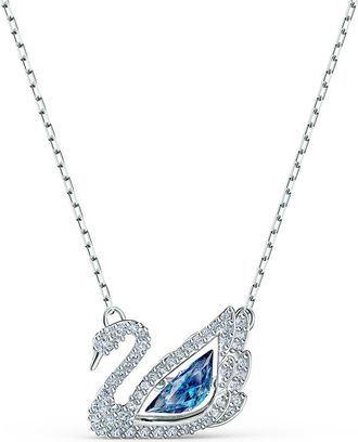 Swarovski Crystal Swan Pendant Necklace in Blue at Nordstrom