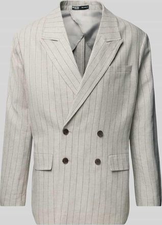 Selected Leinensakko mit Brustleistentasche in Hellbraun, Größe 46