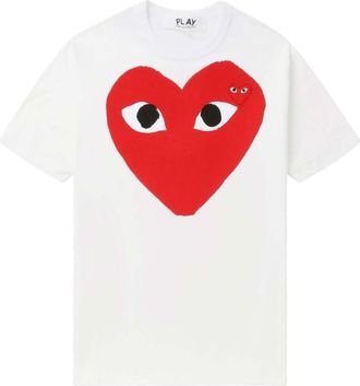 Comme Des Gar&ccedil;ons White Graphic Crew Neck T-Shirt