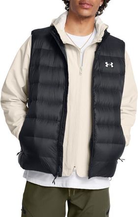 Under Armour Legend Water Repellent Down Vest in Black/white at Nordstrom, Size Xxx-Large