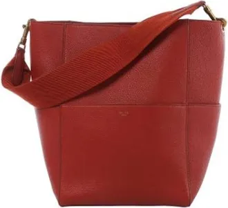 Celine Pre-owned Seau Sangle Bucket Bag - unisex - Celine Vintage - Vintage Shoulder Bags - Red - ONE SIZE - Pre-owned