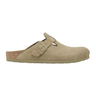 Birkenstock Mules, male, Beige, Size: 10 US Boston Suede Leather
