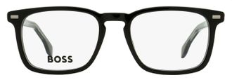 HUGO BOSS B1368 Rectangular Acetate Eyeglasses - Black