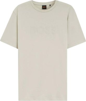 HUGO BOSS Thompson 01 T-shirt - Heren - T-shirts - Beige - XL - Katoen - Tops