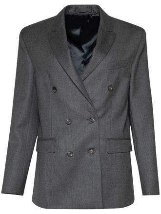 Wardrobe.NYC double-breasted virgin wool blazer - Grey