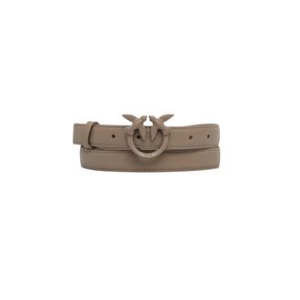 Pinko Pinko - Love Berry H2 Belt - Dames - Accessoires - Beige - Maat: XS Leer
