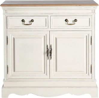 Maisons du monde Aparador con 2 puertas y 2 cajones crema 90 cm