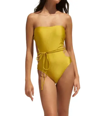 JADE Swim Raya One Piece In Citron Sheen