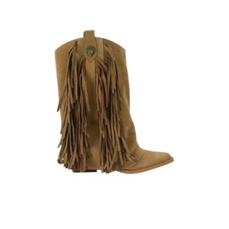 Kurt Geiger Albany Fringe Western Boot - - Shoes - Donna - Marrone - 38 EU