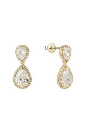 Untamed Petals Aspen Crystal Drop Earrings in Gold at Nordstrom