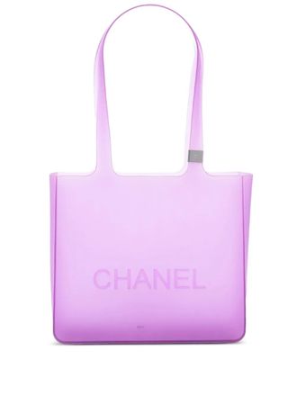 Chanel 2000-2020 Small Rubber Logo Jelly tote bag - women - Rubber - One Size - Purple