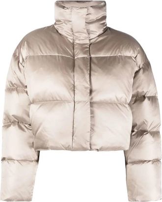 Calvin Klein Bruine Puffer & Down Jas - Dames - Winterjassen - Bruin - L - Nylon - Jassen