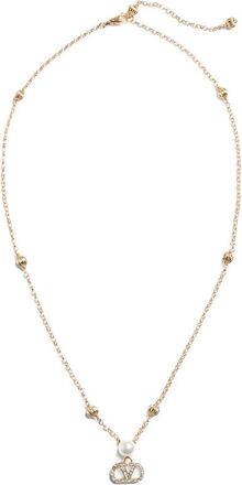 Valentino Garavani Necklaces, female, Yellow, ONE SIZE, VLogo Signature Necklace