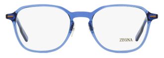 Ermenegildo Zegna EZ5255-H Modern Square Acetate Eyeglasses - Blue