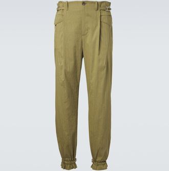 Kiko Kostadinov Egreta striped cotton-blend tapered pants