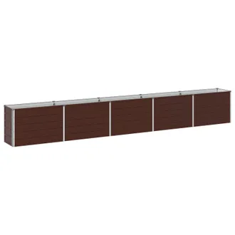 vidaXL Letto Rialzato Da Giardino Marrone 400 X 40 X 55 Cm Vidaxl