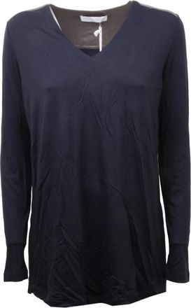 Fabiana Filippi Top met lange mouwen - Dames - Longsleeves - Blauw - S - Tops