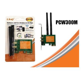 Trade Shop Trade Shop - Scheda Di Rete Adattatore Lan Pci-e Express Network Card Wireless 300mbps Pcw300m