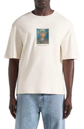 Mani&egrave;re De Voir Anders Almond Blossoms Cotton T-Shirt in Cream at Nordstrom, Size X-Large