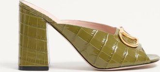 Valentino Garavani VLogo Signature Slide Sandal In Printed Calfskin 95Mm Wo