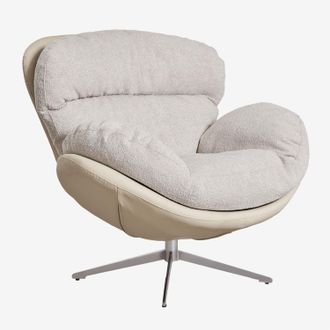Sklum Pack De 2 Sillones Giratorios En Tela Boucl&eacute; Amanda Sklum