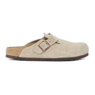 Birkenstock Boston Smalle Pasvorm - Dames - Slip ons - Beige - 43 EU - Leer - Schoenen