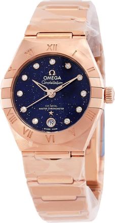 Omega Constellation Automatic Chronometer Diamond Blue Dial Ladies Watch 131.50.29.20.53.003