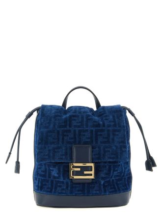 Fendi Blue Cotton Womens Backpack