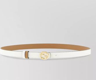 Gucci incrocio gg reversible hammered leather belt
