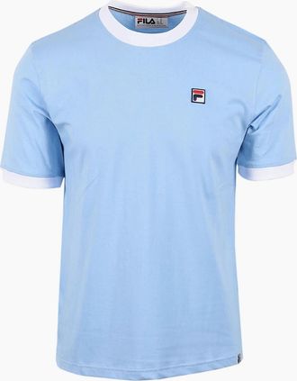 Fila Mens FILA MARCONI ESSENTIAL RINGER T-SHIRT FROZEN FJORD/WHITE - Blue - Size: 40