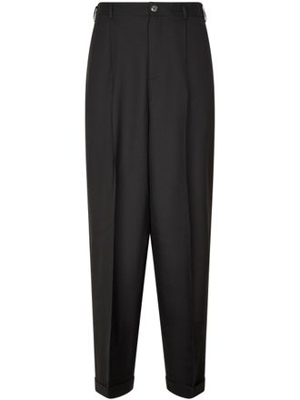 Marni Relaxed Fit Black Trousers with Tapered Leg