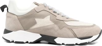 Lorena Antoniazzi Beige Su&egrave;de Ster Veterschoenen - Dames - Sneakers - Beige - 38 EU - Su&egrave;de - Schoenen