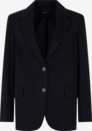 Max Mara Gerader einreihiger Blazer Ebano