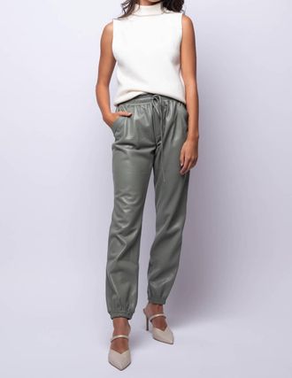 M&eacute;lissa Nepton Cabo Leather Jogger In Sage