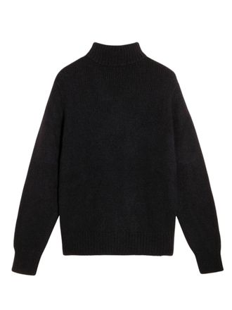 Doppiaa Blue Amintore Ribbed Knit Turtleneck