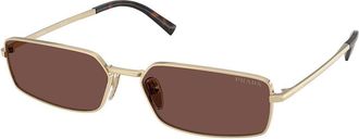 Prada PR A60S ZVN80T Womens Sunglasses Gold Size 59