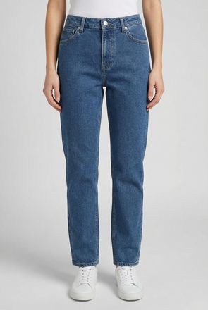 Pepe Jeans London High-waist-Jeans PEPE JEANS TAPERED JEANS HW, Damen, Gr. 25, L&auml;nge 32, mid blau, Denim/Jeans, Obermaterial: 99% Baumwolle, 1% Elasthan, gerade, unten 
