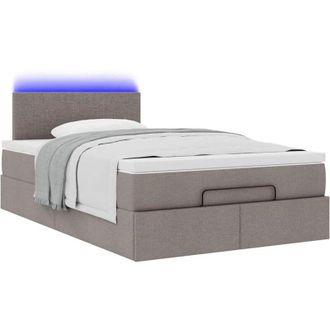 vidaXL Estructura De Cama Otomana Colch&oacute;n Tela Gris Pardo 120x200cm Vidaxl