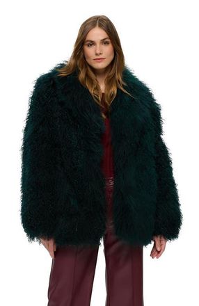 Gorski Genuine Shearling Short Jacket in Forest Green at Nordstrom, Size X-Small