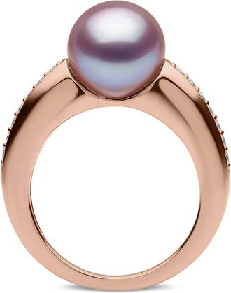 Yoko London Anello O by Yoko con diamanti e perle - Rosa