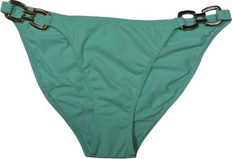 PQ Swim Womens Chain Strap Full Bikini Bottom Swimsuit In Aqua