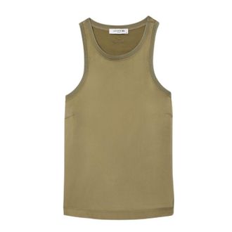 Lacoste Dames/Dames Satijn Slank Tanktop (Kaki Groen)