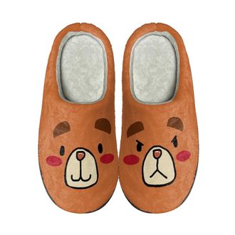 Generic [Warm Upgrade] Womens Warm Slippers Soft and Comfortable Warm Your Feet in Winter Womens Booties Slippers Outdoor (Brown, 4.5)