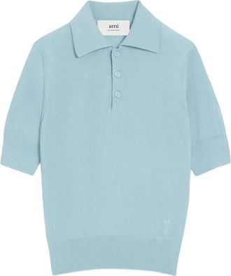 Ami Polo Ami de Coeur in lana - Blu