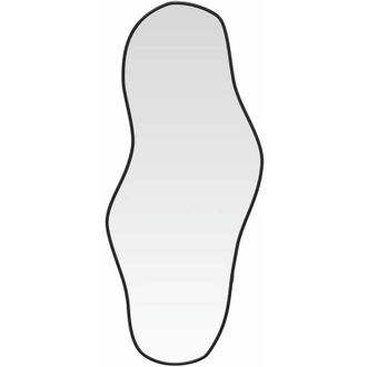 vidaXL Espejo de pared negro 80x35 cm Vidaxl