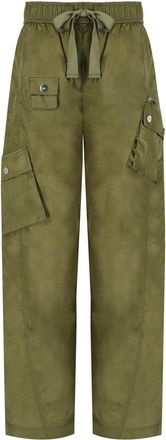 Ganni PANTALONE DUCHESSE VERDE GANNI