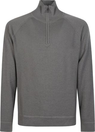 Paolo Pecora Maglione con zip - Grigio