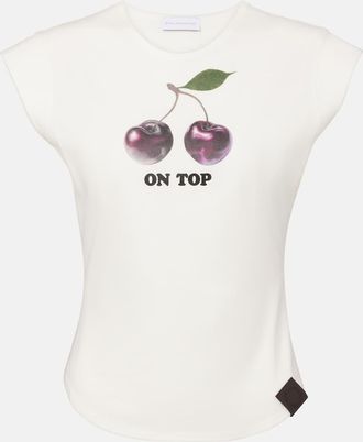 Stella McCartney T-shirt in jersey di cotone con stampa