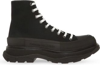 Alexander McQueen Alexander McQueen, Lace-up Boots, male, Black, Size: 6 1/2 US Tread Slick Boots